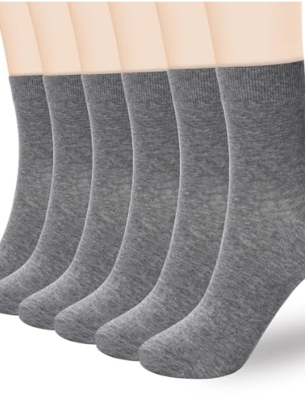 Corlap Women's Thin Cotton Above Ankle Crew Socks 6 Pairs Casual Dress Bootie